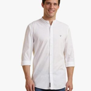 Allen Solly Men's Cotton Slim Fit Shirt for Men White Full Sleeve 100% Cotton